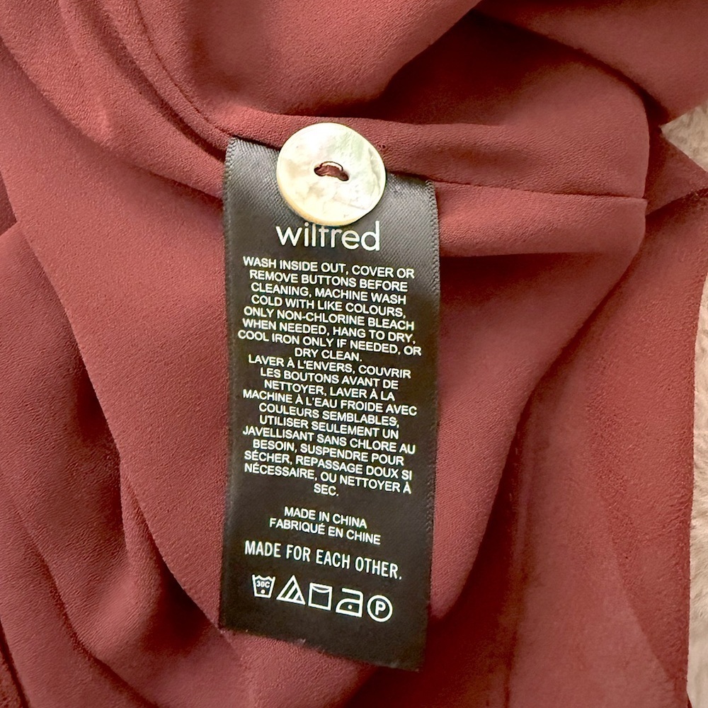 NWT Aritzia Wilfred Button-Front Dress Rustique RARE Size 8 - Picture 11 of 12
